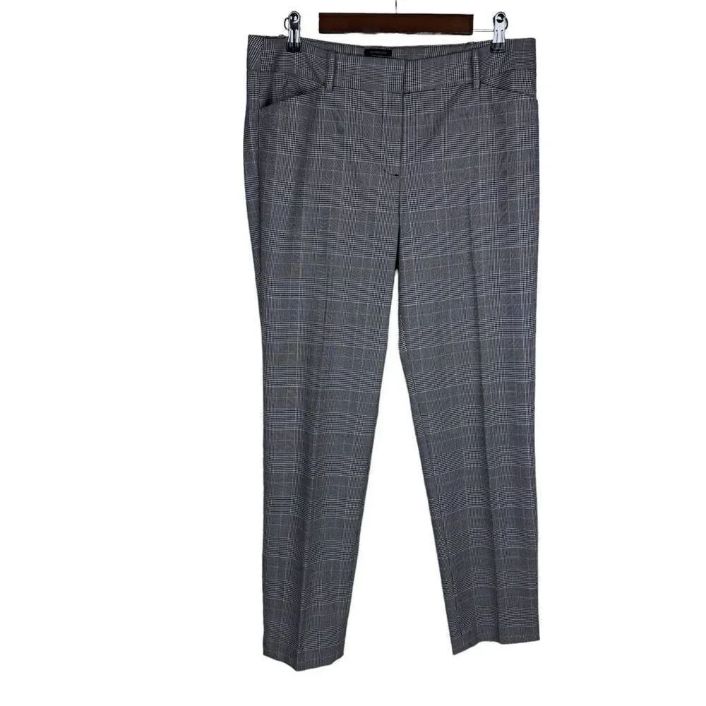 Talbots Womans Hampshire Black Plaid Pant slack size 10